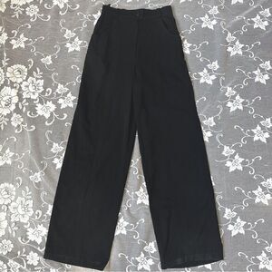 Vintage 80’s Chanel High Waisted Wide Leg Black Trousers